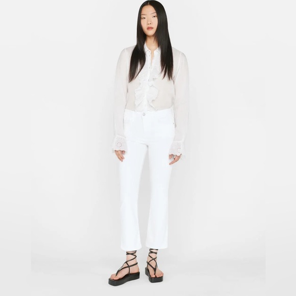 Frame size 4 Le Crop Mini Boot in white - Picture 2 of 7